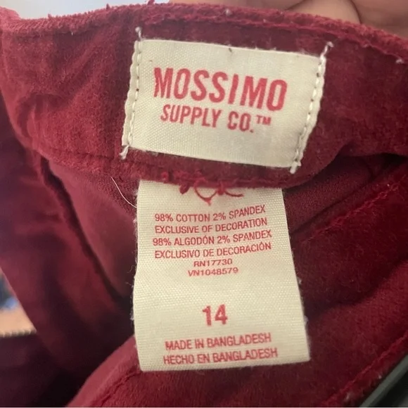 Mossimo Supply Co velvet woman studded skirt size 14 fall mini burgundy autumn - Picture 10 of 10